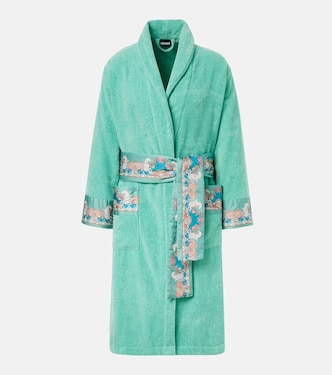 Coral Theatre cotton terry bathrobe | Versace Home
