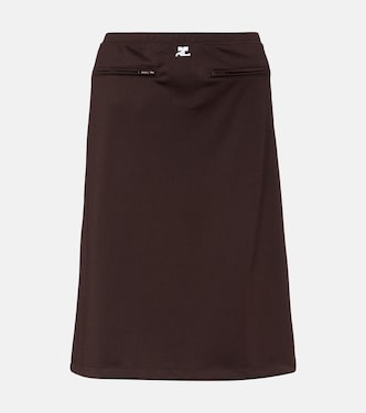 Interlock Tracksuit midi skirt | Courrèges