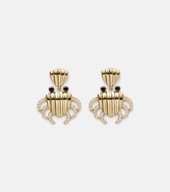 Boucles d’oreilles Crabe Coquillage en or 9 ct et diamants | Yvonne Léon