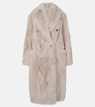 Double-breasted shearling coat | Brunello Cucinelli