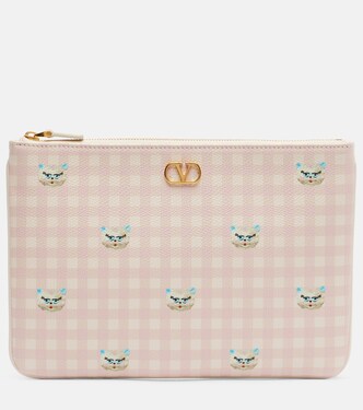 VLogo Medium printed leather pouch | Valentino Garavani