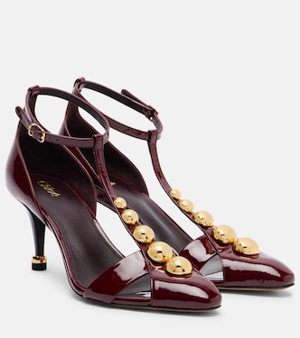 Cleia 70 studded patent leather pumps | Chloé