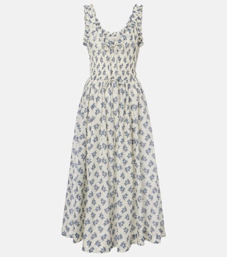 Emmaretta floral cotton midi dress | Dôen