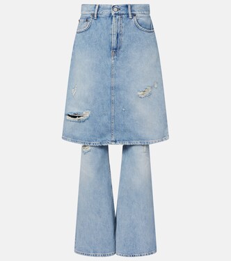 Distressed layered wide-leg jeans | Acne Studios