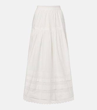Sebastiane cotton poplin maxi skirt | Dôen