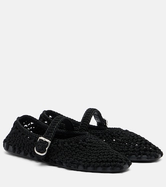 Braided satin cord ballet flats | Alaïa