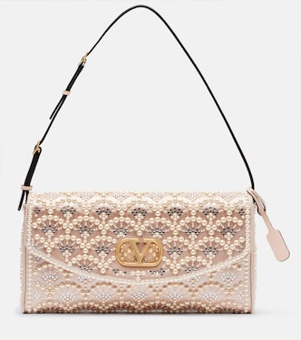 DeVain Small embellished satin shoulder bag | Valentino Garavani