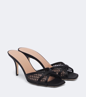 Perla satin and mesh mules | Malone Souliers