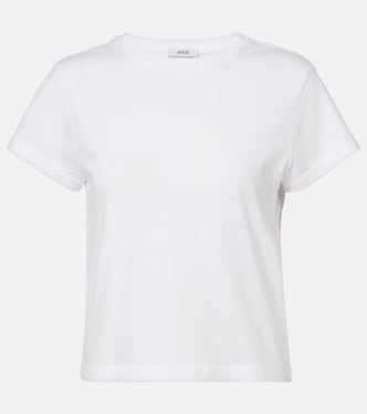 Adine cropped cotton jersey T-shirt | Agolde