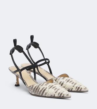 Colibrì snake-effect leather slingback pumps | Fendi