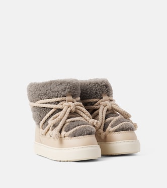 Schneestiefel aus Shearling und Leder | Inuikii Kids