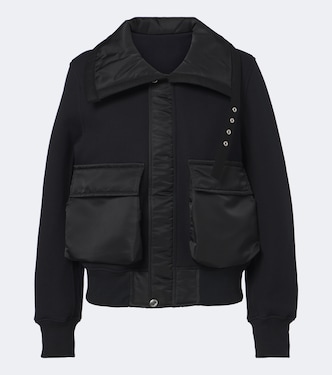 Paneled cotton-blend blouson jacket | Sacai