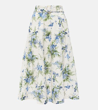 Arwen floral cotton midi skirt | Veronica Beard