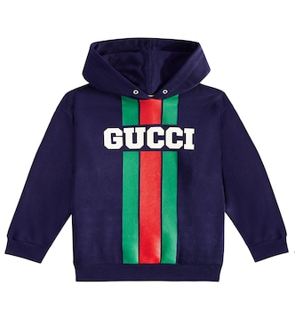 Gucci Web cotton jersey hoodie | Gucci Kids