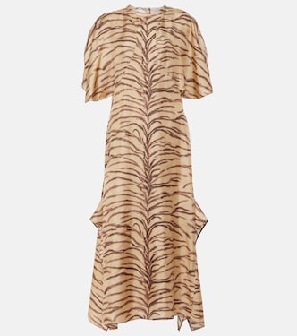 Printed silk midi dress | Stella McCartney