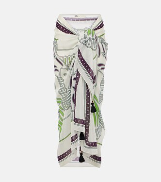 Bedruckter Pareo aus Baumwolle und Seide | Tory Burch