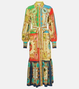 Bedrucktes Hemdblusenkleid Monte aus Leinen | Alémais