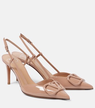 Vlogo Signature 80 patent leather slingback pumps | Valentino Garavani