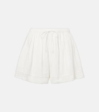 Isla crochet-trimmed cotton shorts | Ulla Johnson