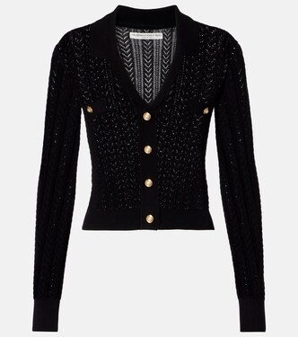 Pointelle cotton and cashmere cardigan | Alessandra Rich