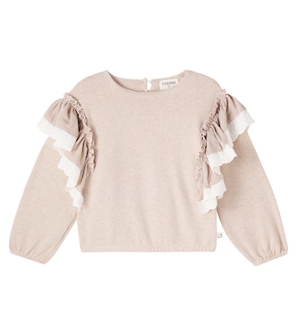 Sudadera Licata en mezcla de algodón con volantes | Cozmo