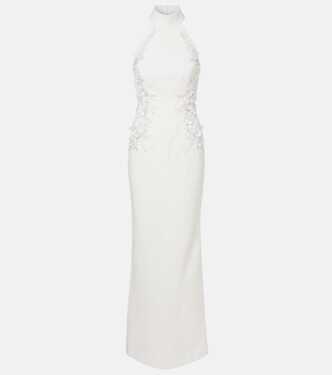 Bridal Xanthe floral-appliqué gown | Rebecca Vallance