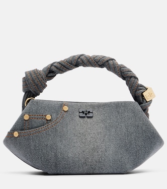 Bou Mini denim top-handle bag | Ganni