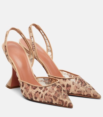 Holli 95 leopard-print slingback pumps | Amina Muaddi