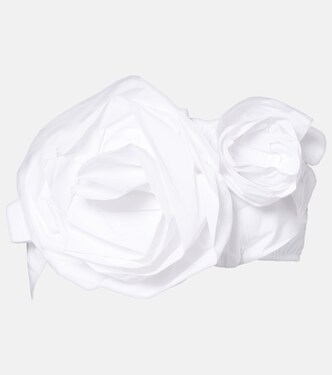 Rosette cotton poplin bandeau top | Simone Rocha