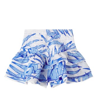 Alizee floral smocked cotton skirt  | Poupette St Barth Kids