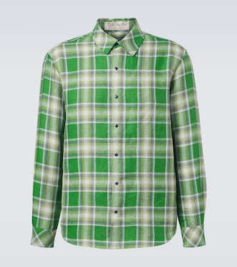 Camicia Harbor in lino con lapislazzuli | God's True Cashmere