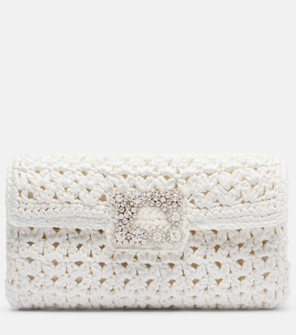 Jeu De Fille embellished crochet clutch | Roger Vivier