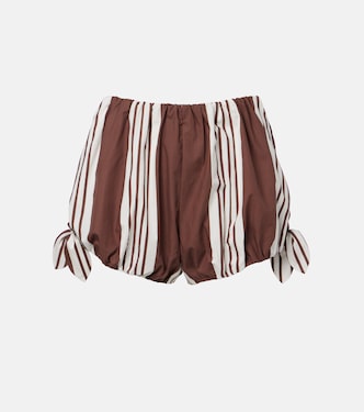 Rosie striped cotton shorts | Posse