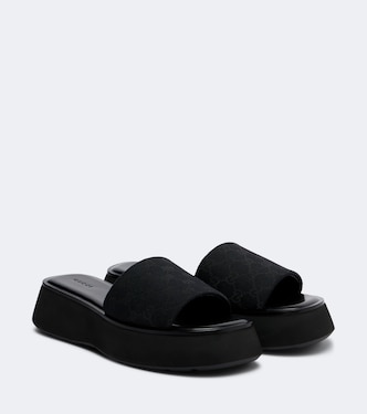 Sandali platform in canvas GG | Gucci