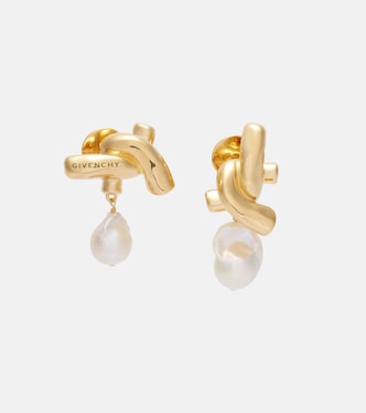 Chain Link pearl-embellished earrings | Givenchy