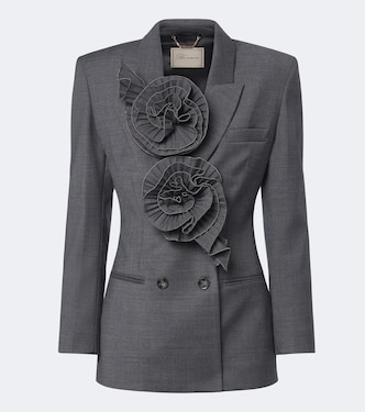 Floral-appliqué blazer | Blumarine