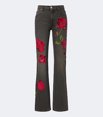 Sequined wide-leg jeans | Blumarine