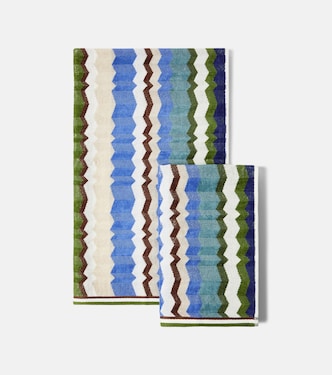Eva Zigzag set of 2 cotton terry towels | Missoni