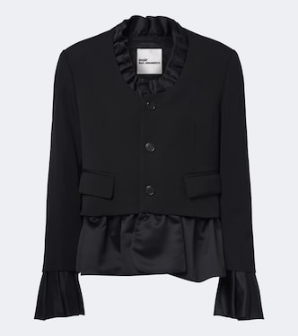 Ruffled peplum wool jacket | Noir Kei Ninomiya