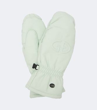 Hilja logo leather mittens | Goldbergh