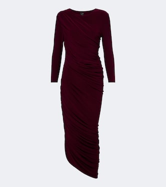 Ruched jersey midi dress | Norma Kamali