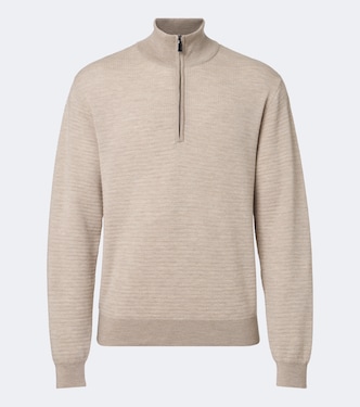 Pull Heitor à col zippé en laine  | Frescobol Carioca