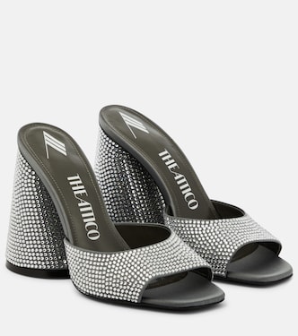 Luz crystal-embellished leather mules | The Attico