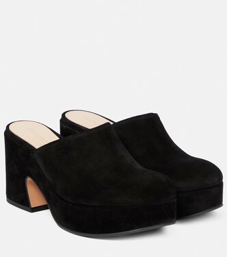 Lyss suede platform clogs | Gianvito Rossi