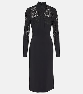 Lace-trimmed midi dress | Elie Saab