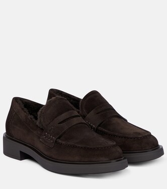 Harris shearling-lined suede loafers | Gianvito Rossi
