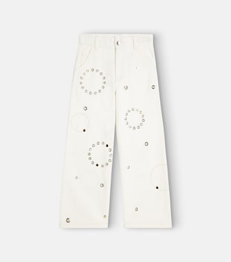 Studded straight jeans  | Chloé Kids