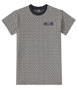 Cotton-blend jersey dress | Balmain Kids