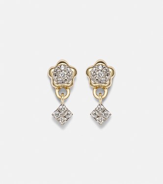 Ohrringe Richie aus 10kt Gelbgold (417/1000) mit Diamanten | Stone and Strand