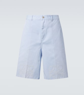 Paula's Ibiza Anagram cotton twill Bermuda shorts | Loewe
